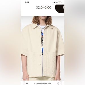 Louis Vuitton button up only 1x too big for me